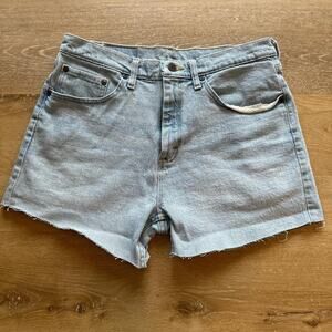 Wrangler light wash denim shorts